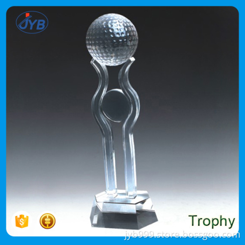 hot sale popular design crystal cutting shape torch trophy